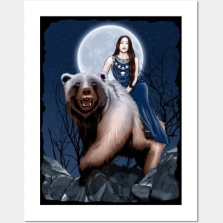 Grizzly Girl Graphic Design Posters and Art